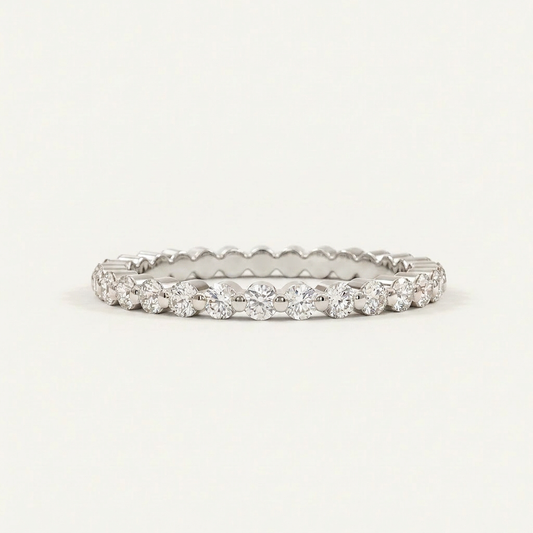 Moissanite 0.90 CT Round Cut Diamond Ring
