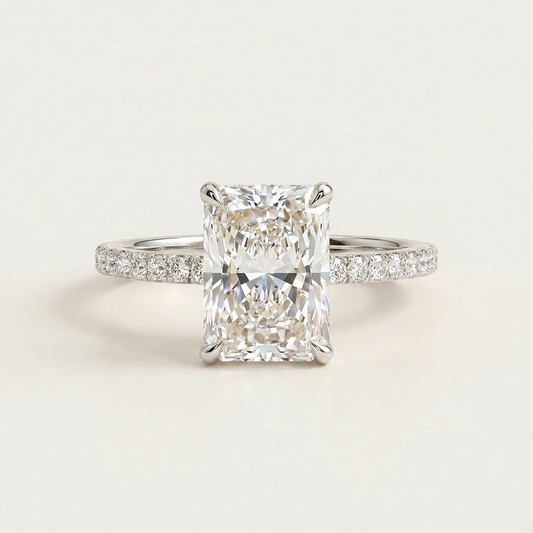 Lab Grown 1.70 CT Radiant Cut Diamond Solitaire Ring