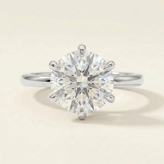 Moissanite 1.90 CT Round Cut Diamond Solitaire Ring