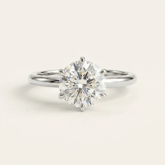 Moissanite 1.10 CT Round Cut Diamond Solitaire Ring