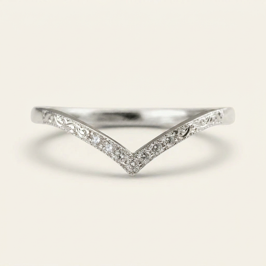 Moissanite 0.14 CT Round Cut Diamond Ring