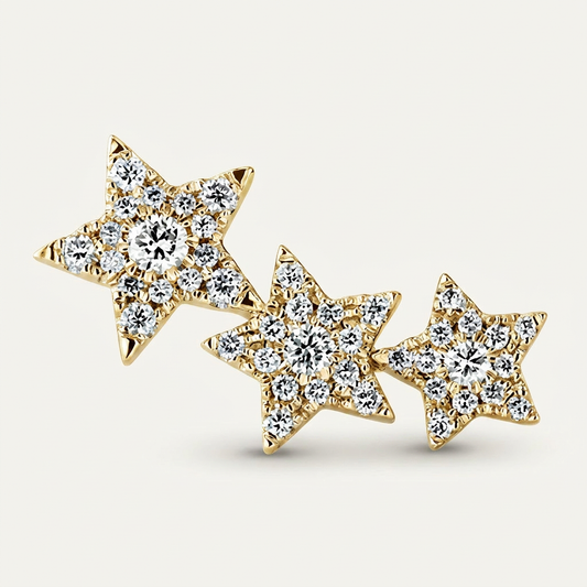 Moissanite 0.45 CT Round Cut Diamond Stud Earrings