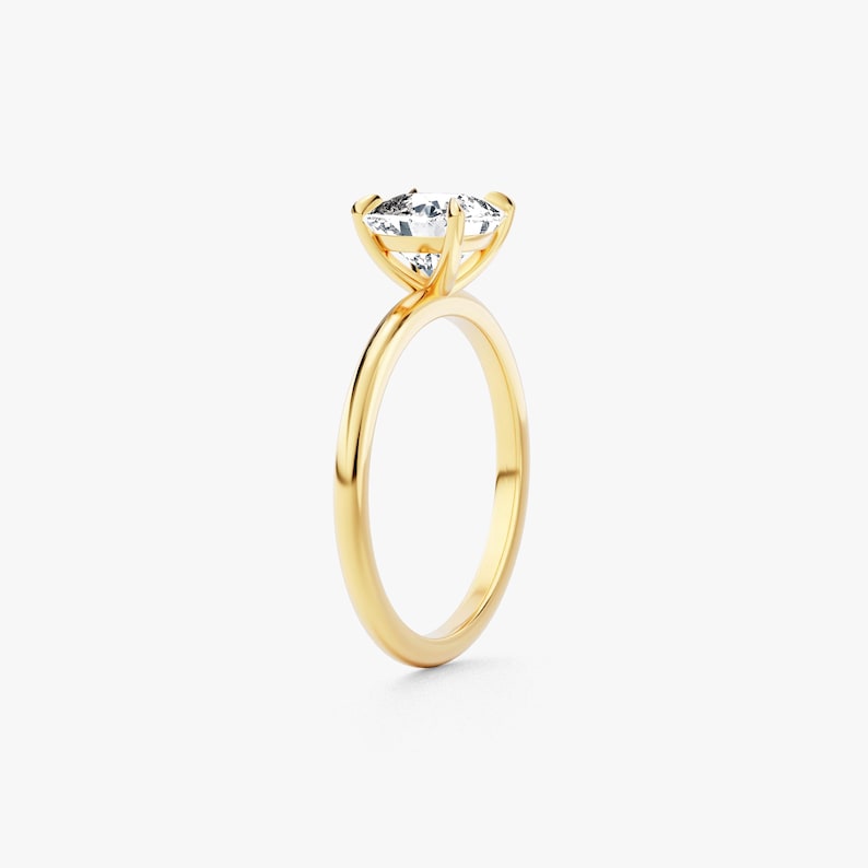 Moissanite 3.00 CT Cushion Cut Diamond Solitaire Engagement Ring | Dainty Ring