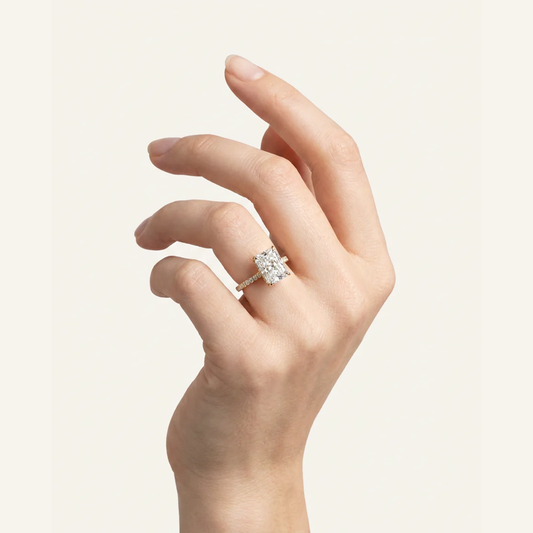 Lab Grown 1.70 CT Radiant Cut Diamond Solitaire Ring