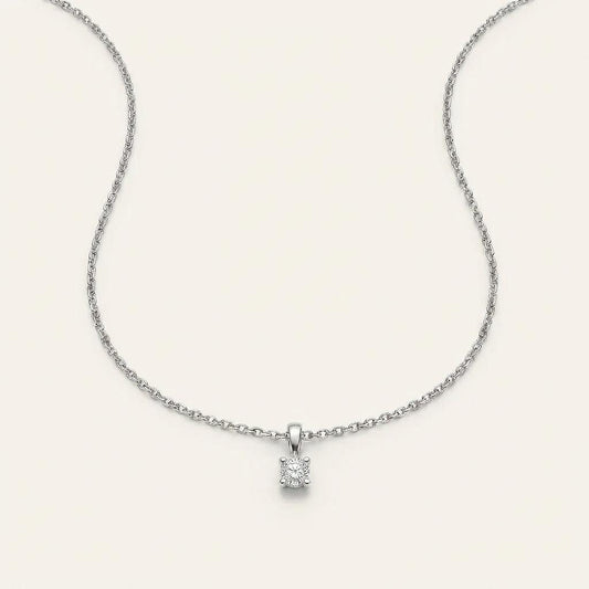 Moissanite 0.75 CT Round Cut Diamond Solitaire Necklace