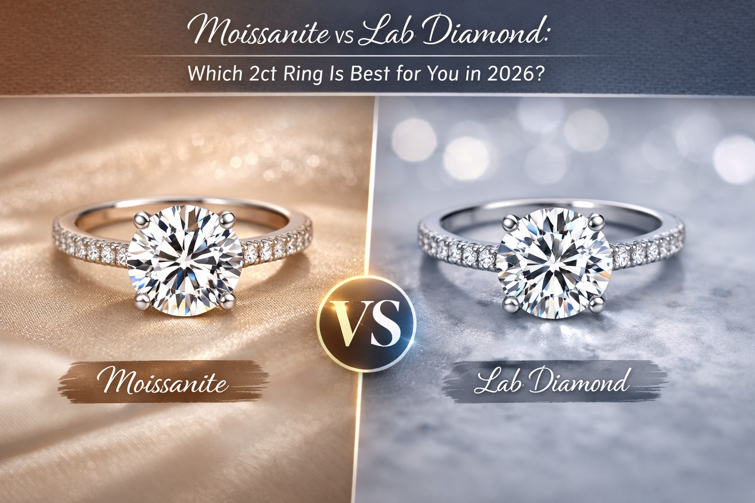 Moissanite vs Lab Diamond: Which 2ct Ring Is Best for You in 2026?