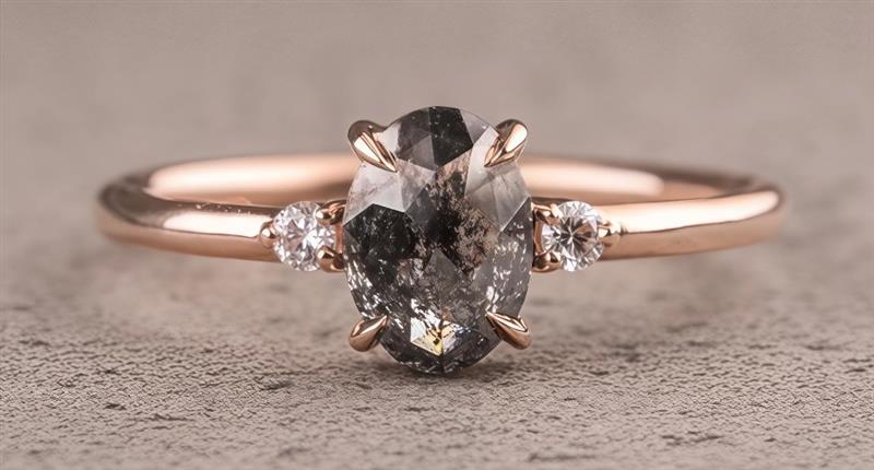 Salt and Pepper Diamond Rings