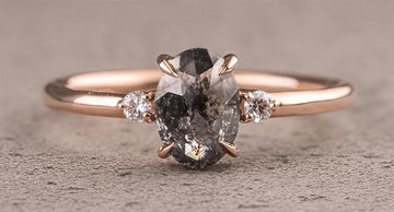 Salt and Pepper Diamond Rings