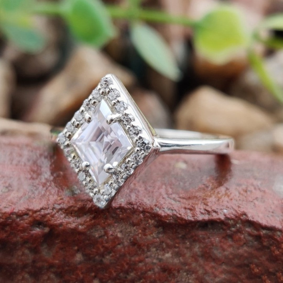 Moissanite 1.65CT Kite Diamond Art Deco Unique Engagement Ring | Handmade Ring | Anniversary Ring