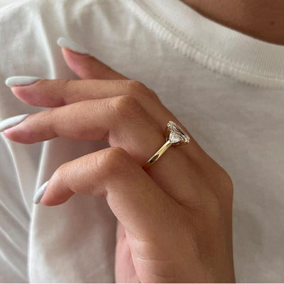 Moissanite 4.00 CT Three Stone Radiant Cut Diamond Engagement Ring