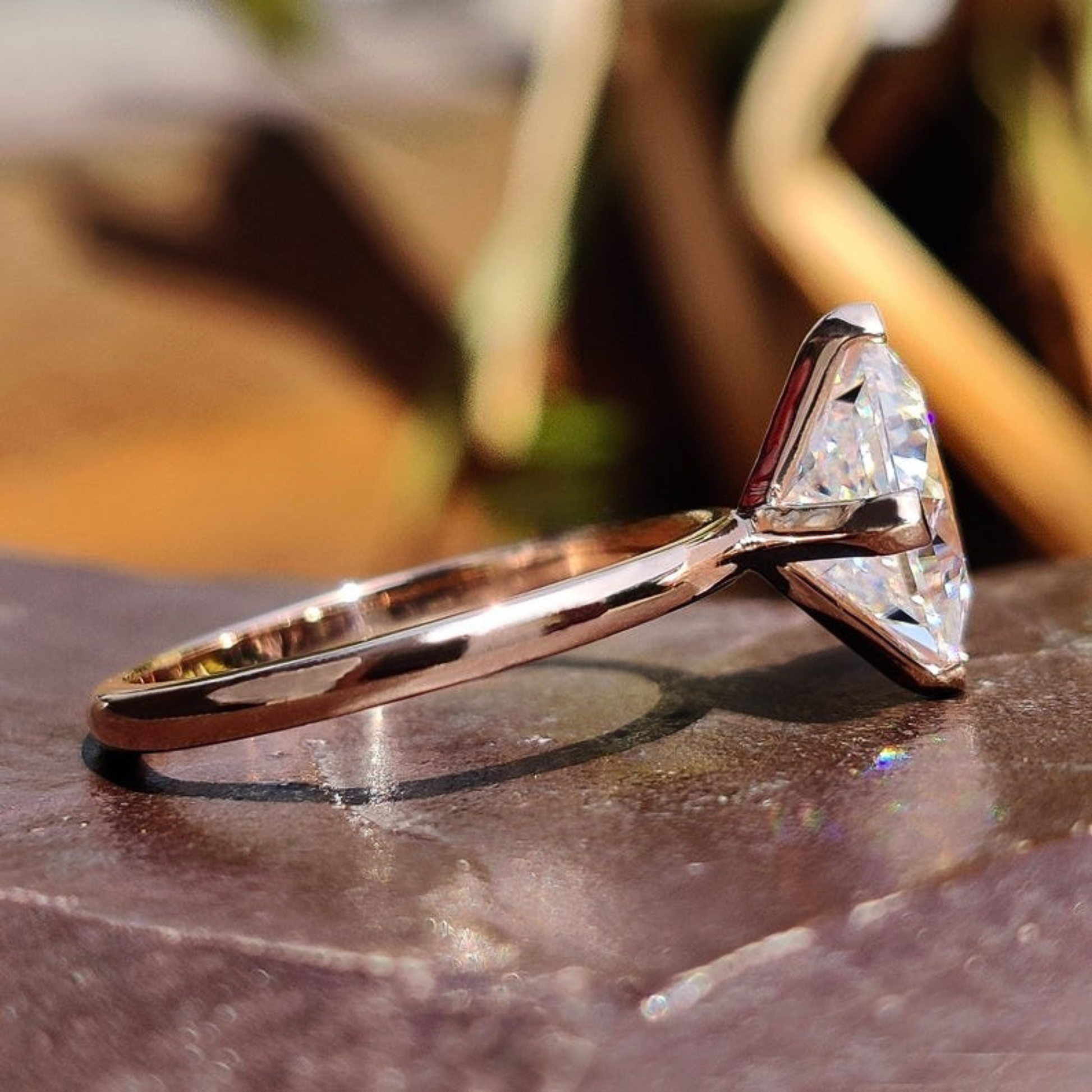 Moissanite 2.53 CT Princess Cut Diamond Solitaire Engagement Ring | Promise Ring