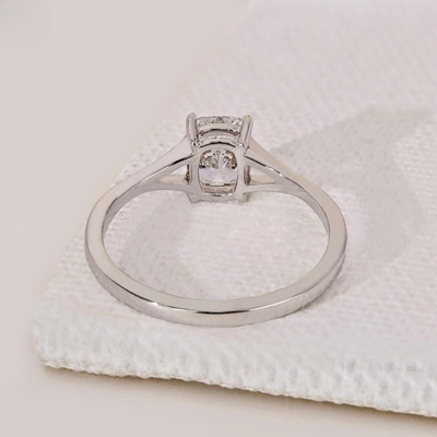 Lab Grown Diamond 1.00 CT Cushion Cut Solitaire Engagement Ring