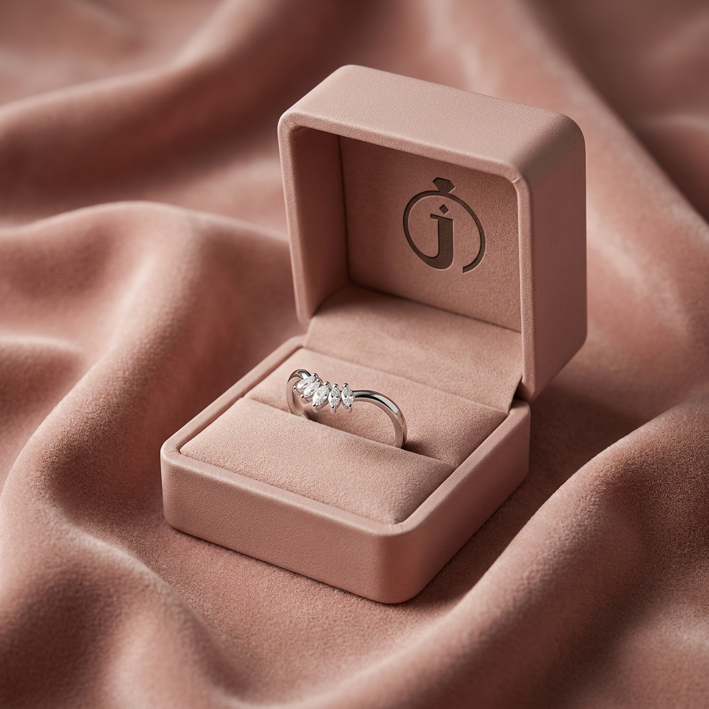 Moissanite 0.15 CT Marquise Cut Diamond Ring