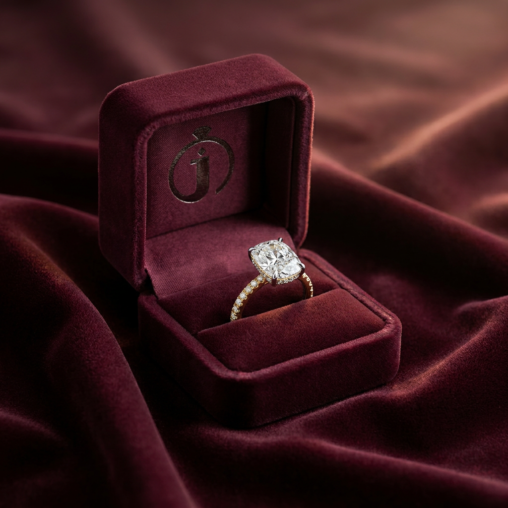 Moissanite 2.70 CT Cushion Cut Diamond Solitaire Ring