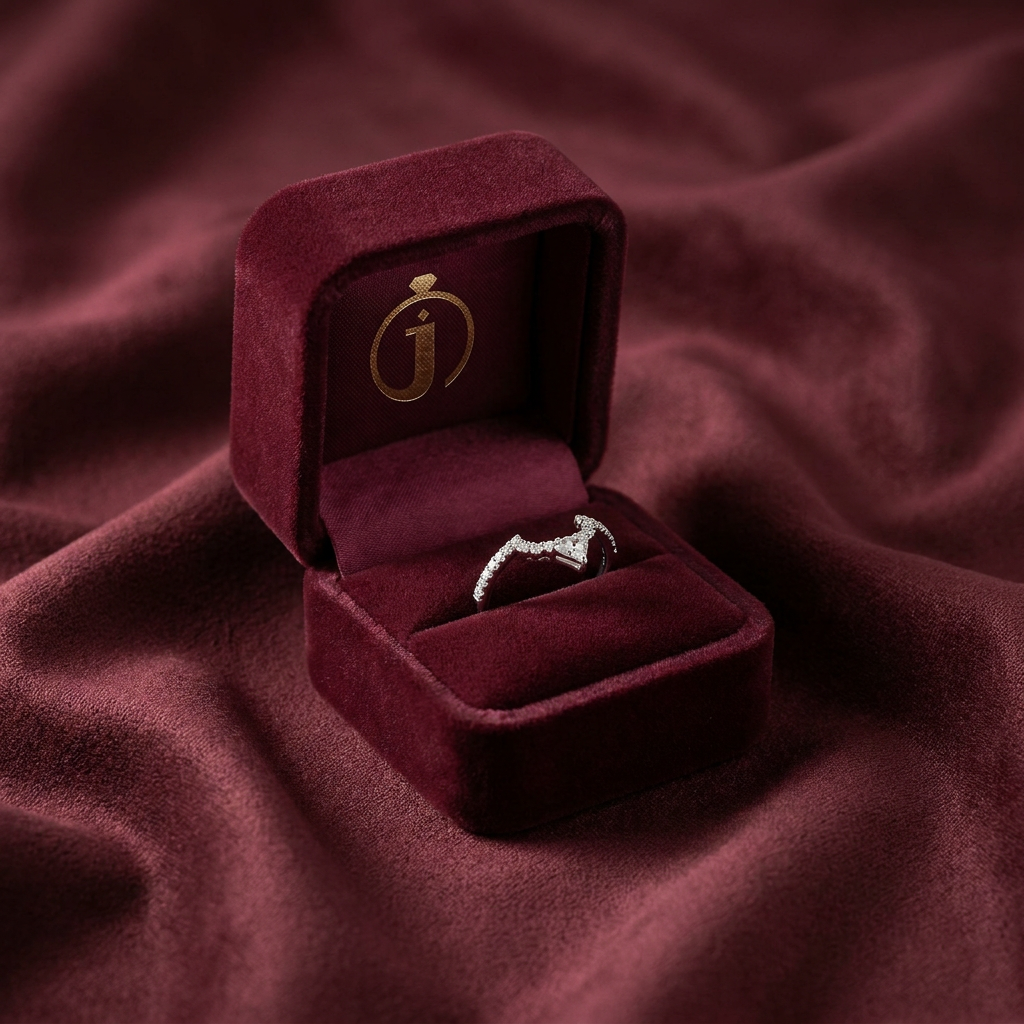 Moissanite 0.40 CT Kite & Round Cut Diamond Ring