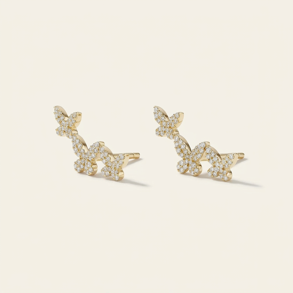Moissanite 0.56 CT Round Cut Diamond Stud Earrings