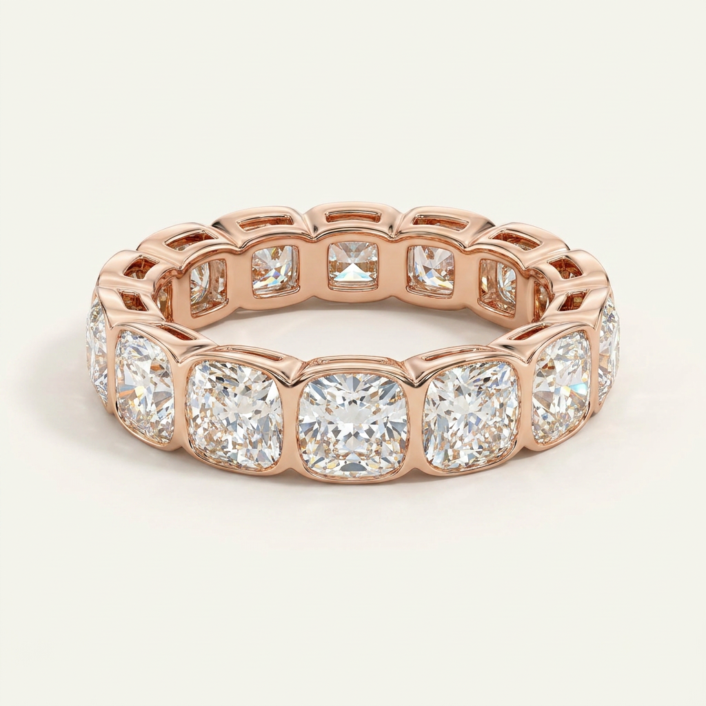 Moissanite 4.05 CT Cushion Cut Diamond Ring