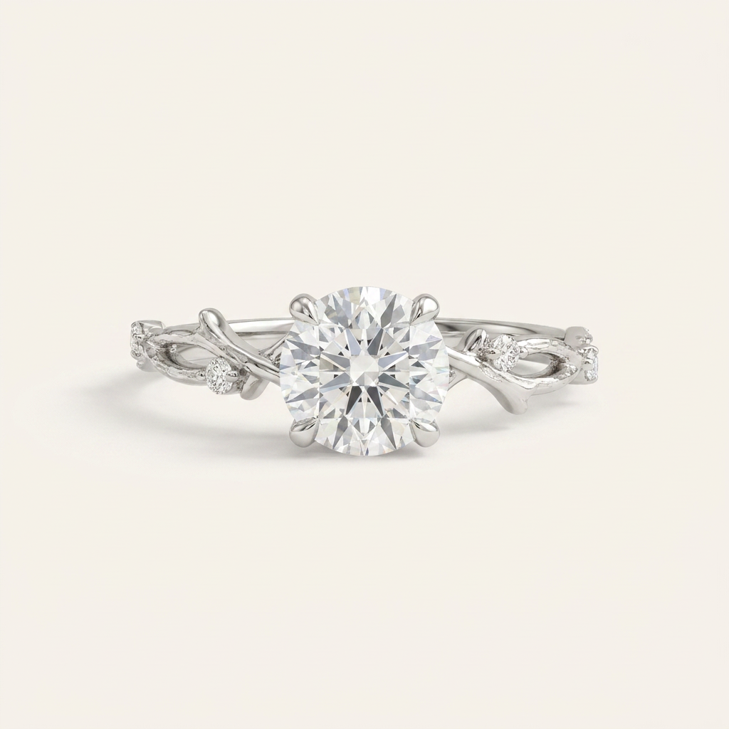 Moissanite 3.50 CT Round Cut Diamond Solitaire Ring