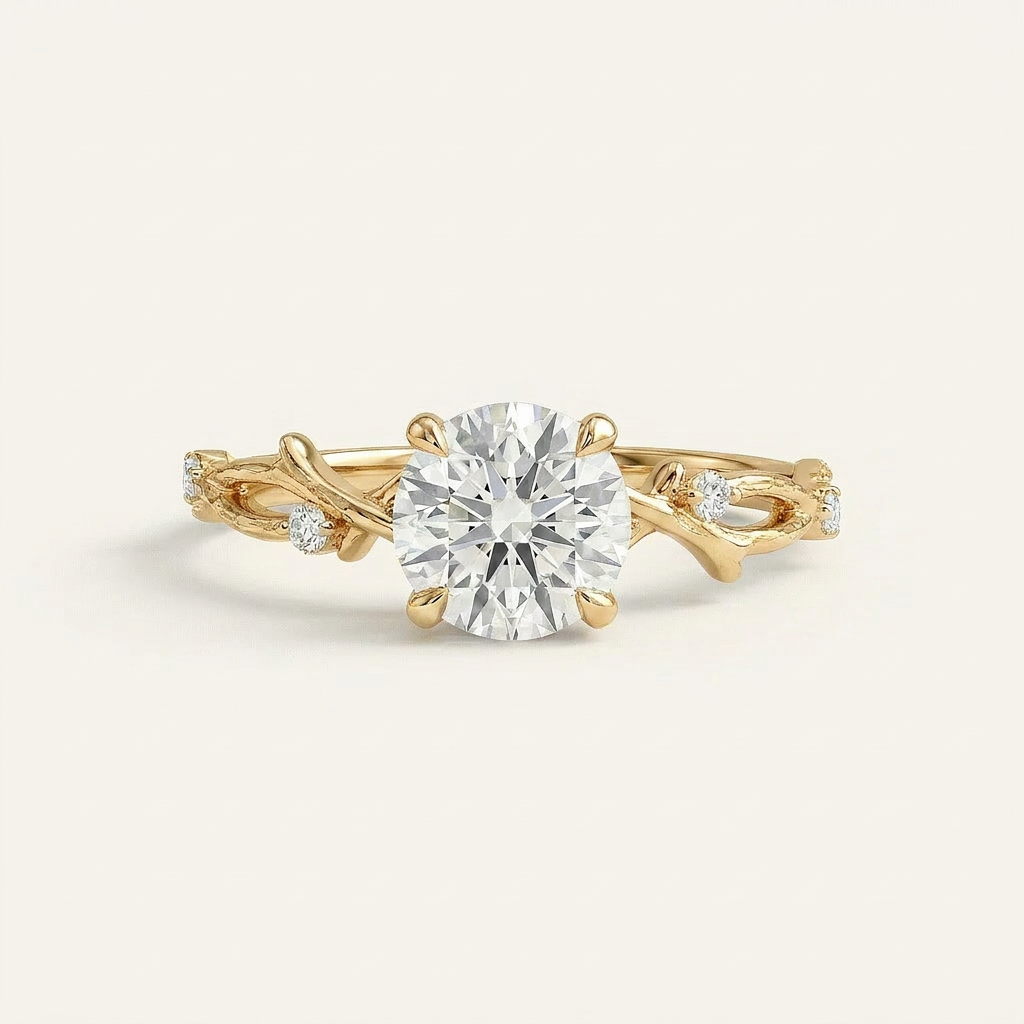 Moissanite 3.50 CT Round Cut Diamond Solitaire Ring