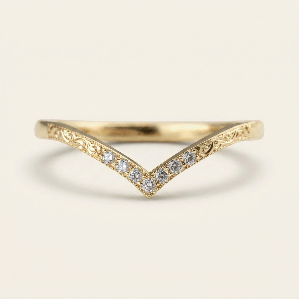 Moissanite 0.14 CT Round Cut Diamond Ring