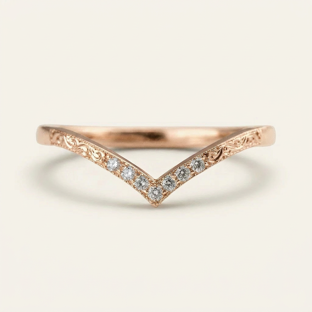 Moissanite 0.14 CT Round Cut Diamond Ring