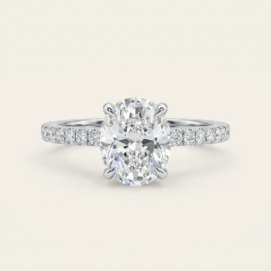 Moissanite 2.00 CT Oval Cut Diamond Solitaire Ring