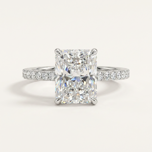 Moissanite 1.50 CT Radiant Cut Diamond Solitaire Ring