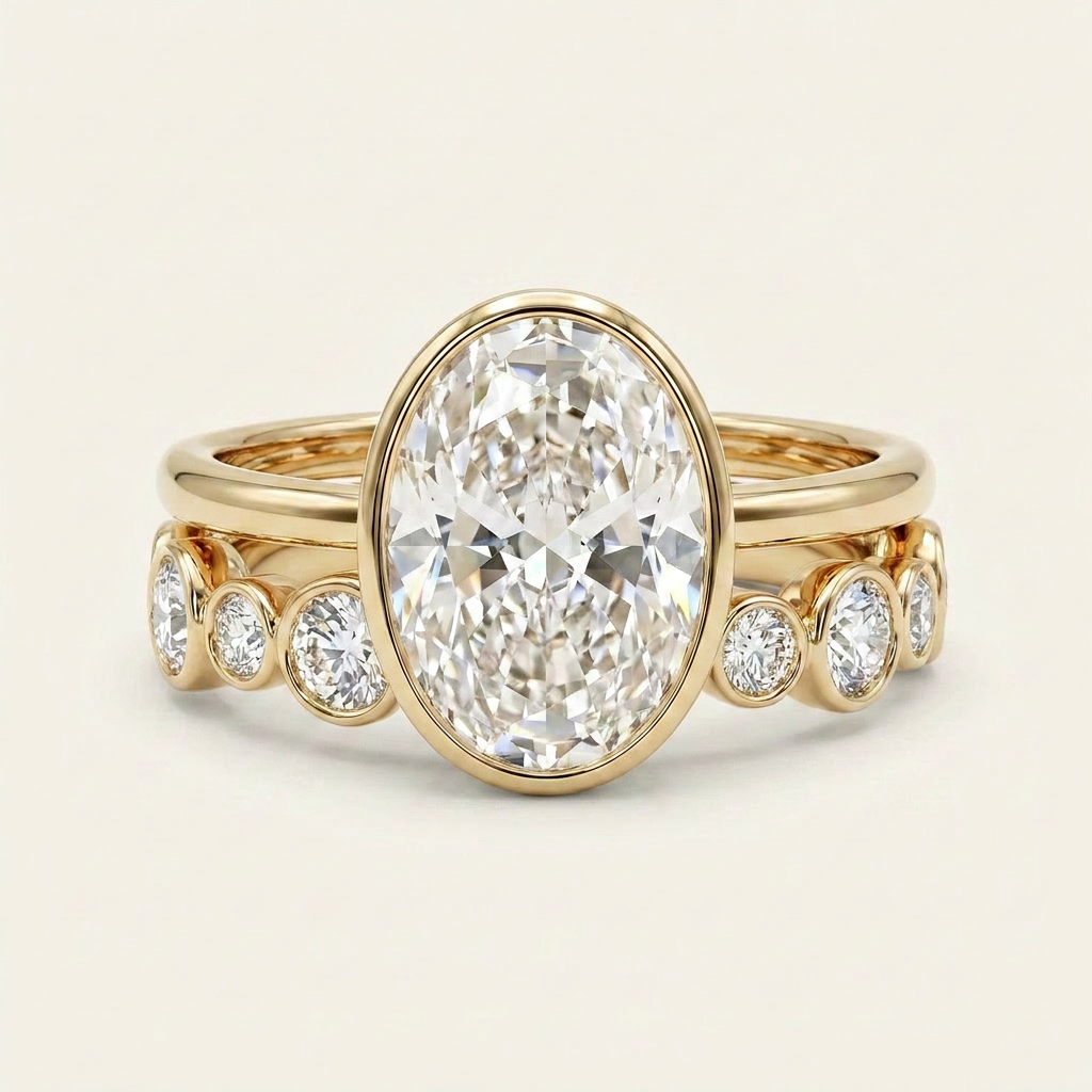 Moissanite 2.80 CT Oval Cut Diamond Solitaire Ring