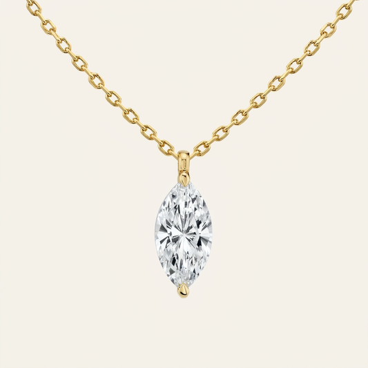 Moissanite 0.25 CT Marquise Cut Diamond Solitaire Necklace