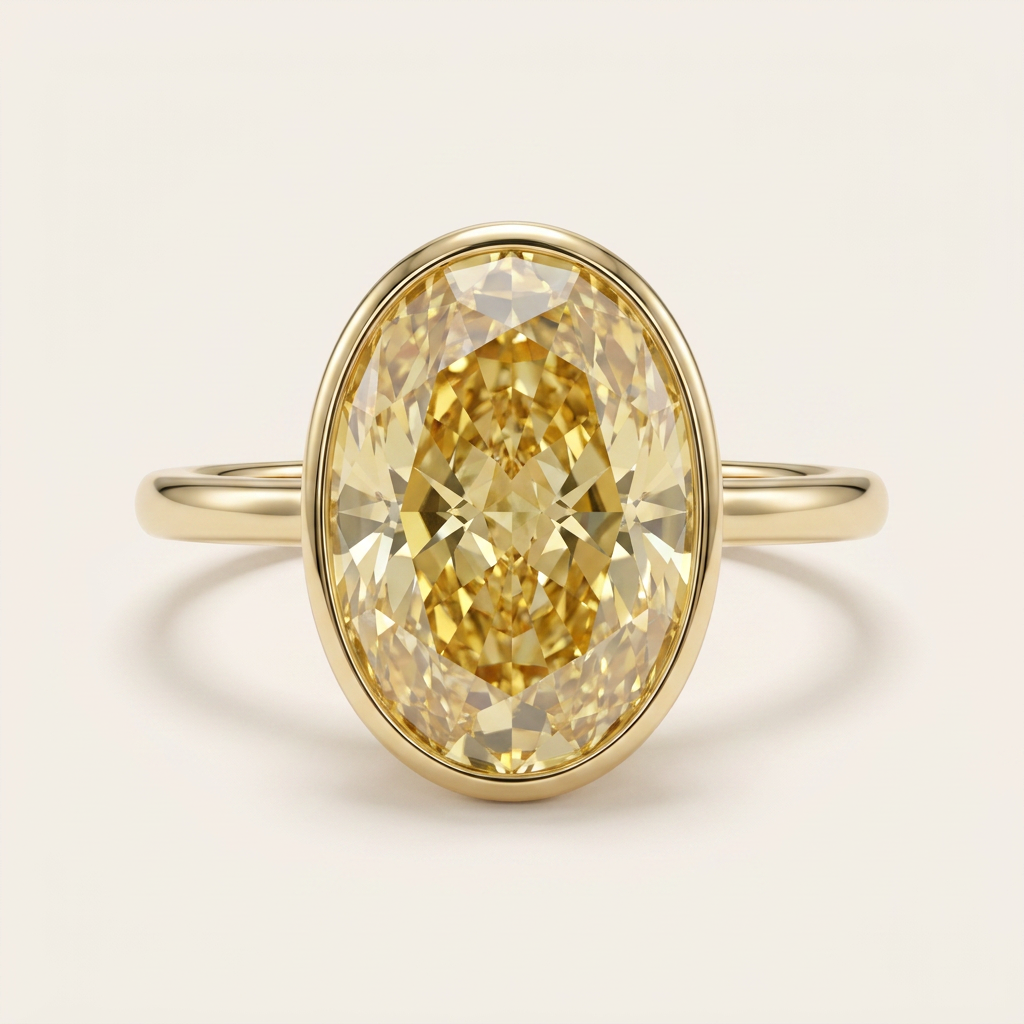 Moissanite 2.35 CT Oval Cut Diamond Solitaire Ring