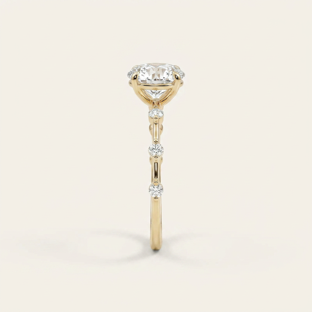 Moissanite 3.65 CT Round Cut Diamond Solitaire Ring