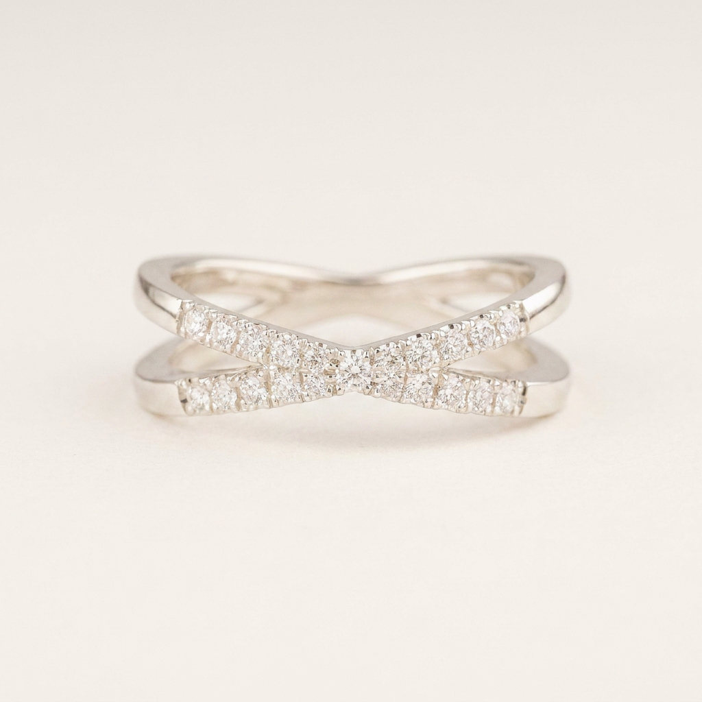Moissanite 0.25 CT Round Cut Diamond Ring (V1)