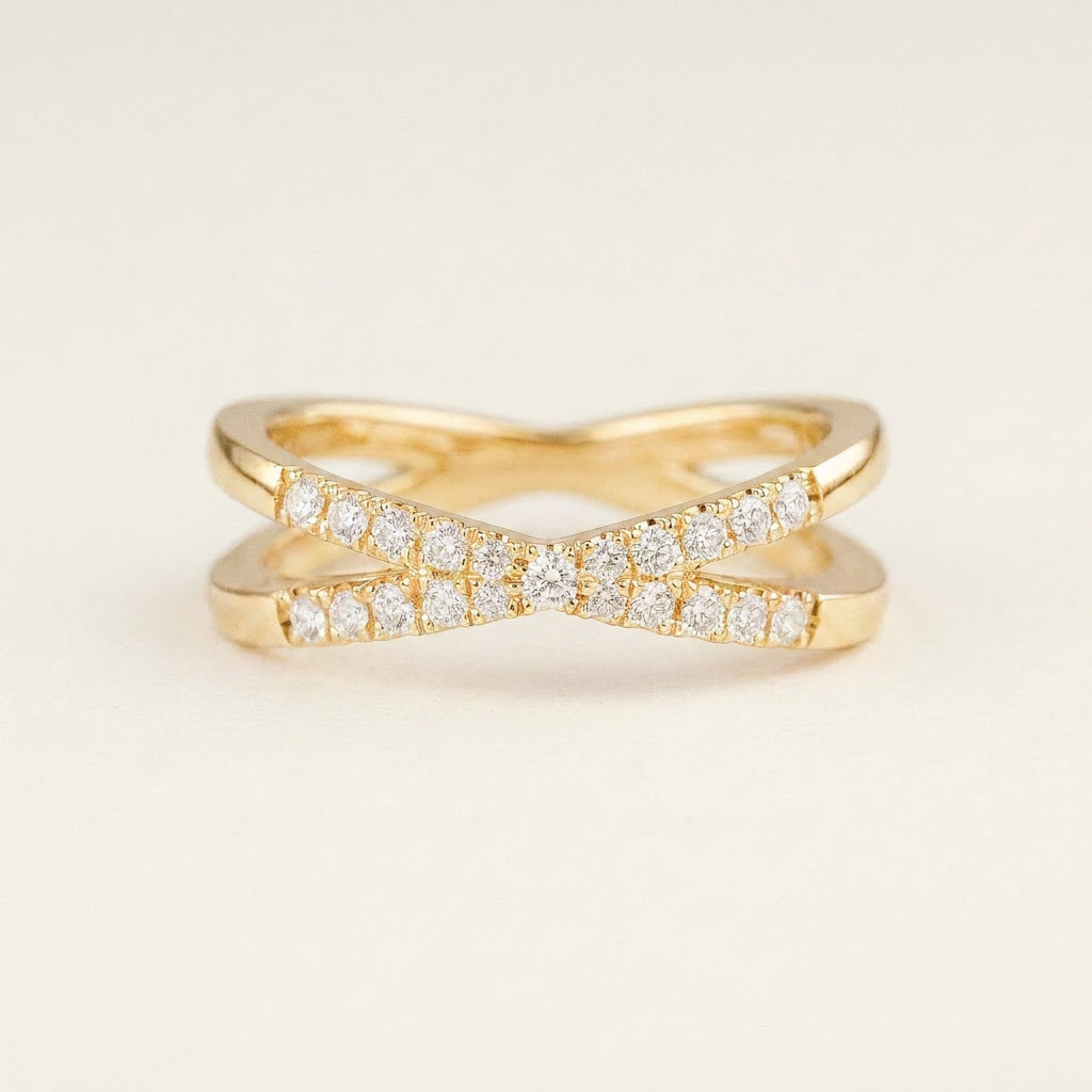 Moissanite 0.25 CT Round Cut Diamond Ring (V1)