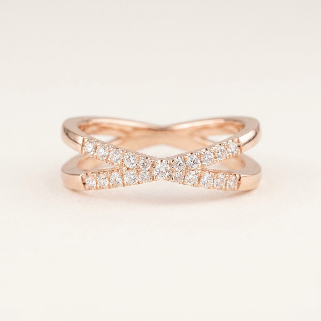 Moissanite 0.25 CT Round Cut Diamond Ring (V1)
