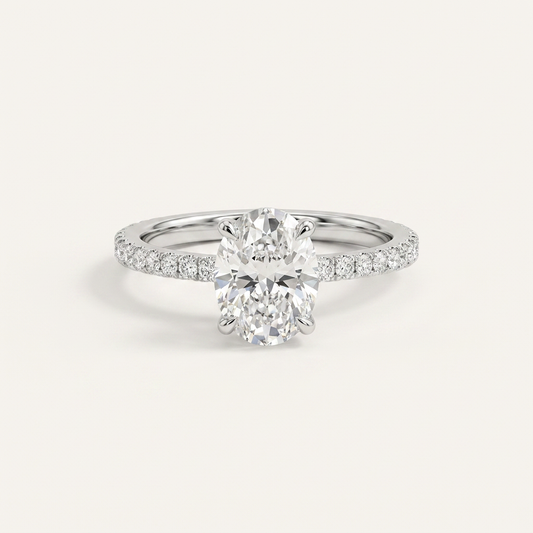 Moissanite 1.80 CT Oval Cut Diamond Solitaire Ring