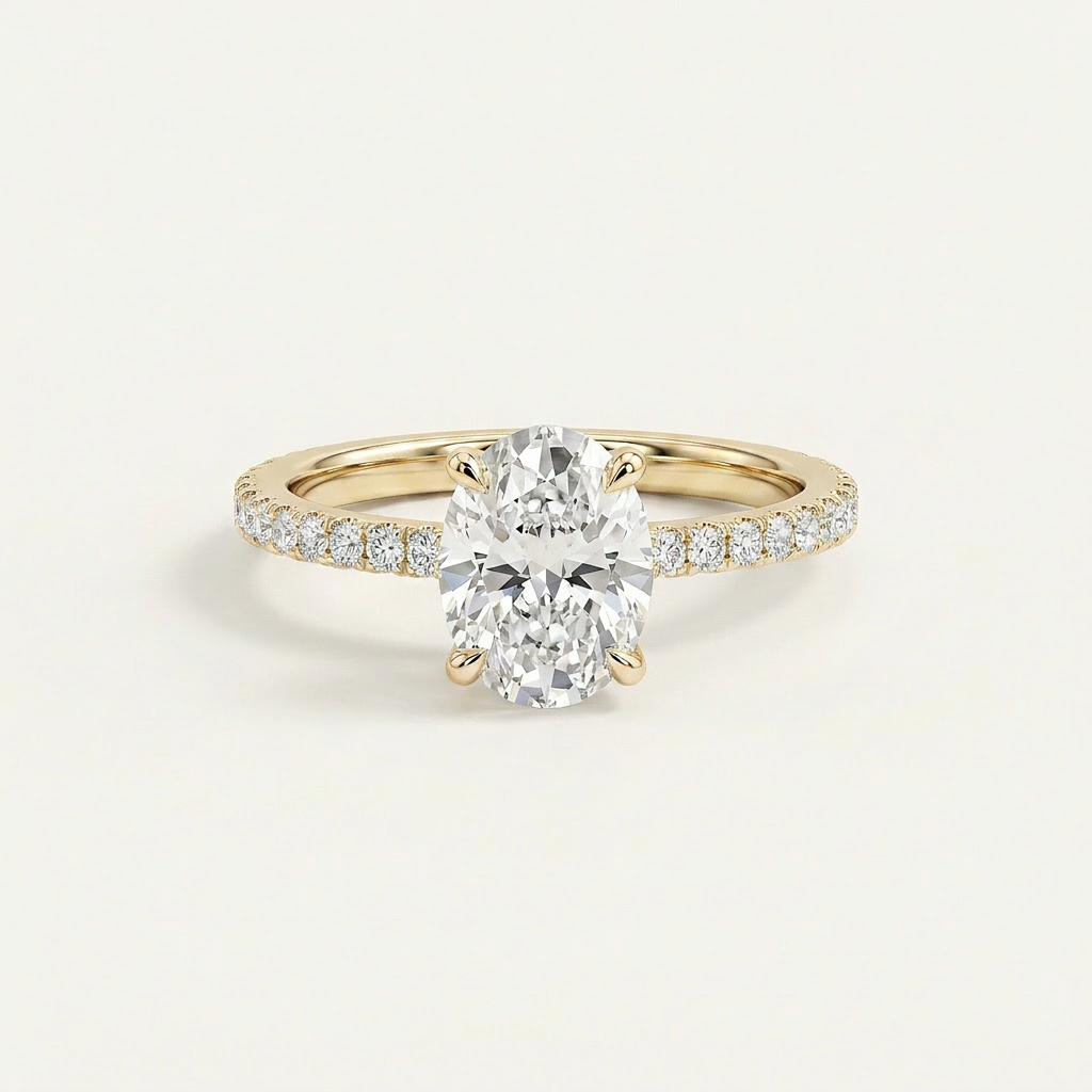 Moissanite 1.80 CT Oval Cut Diamond Solitaire Ring