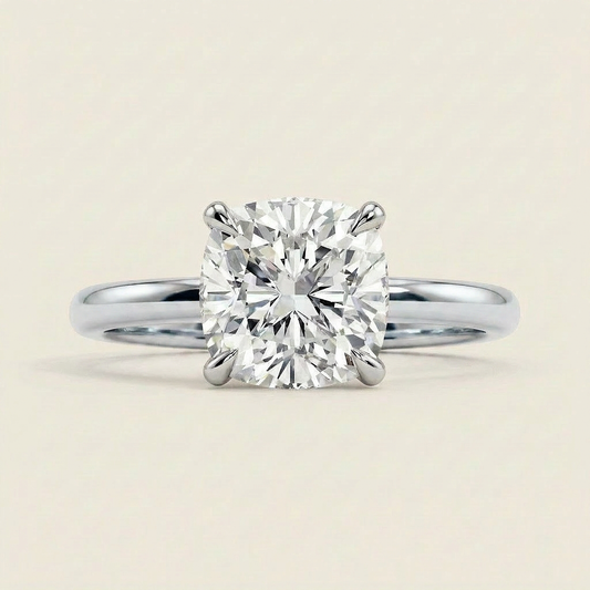 Moissanite 3.47 CT Round Cut Diamond Solitaire Ring