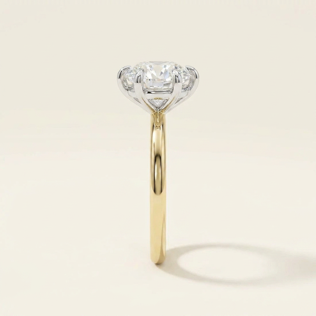 Moissanite 1.90 CT Round Cut Diamond Solitaire Ring