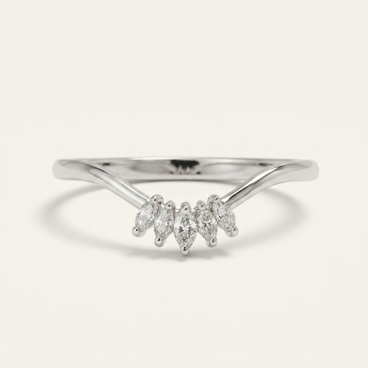 Moissanite 0.15 CT Marquise Cut Diamond Ring