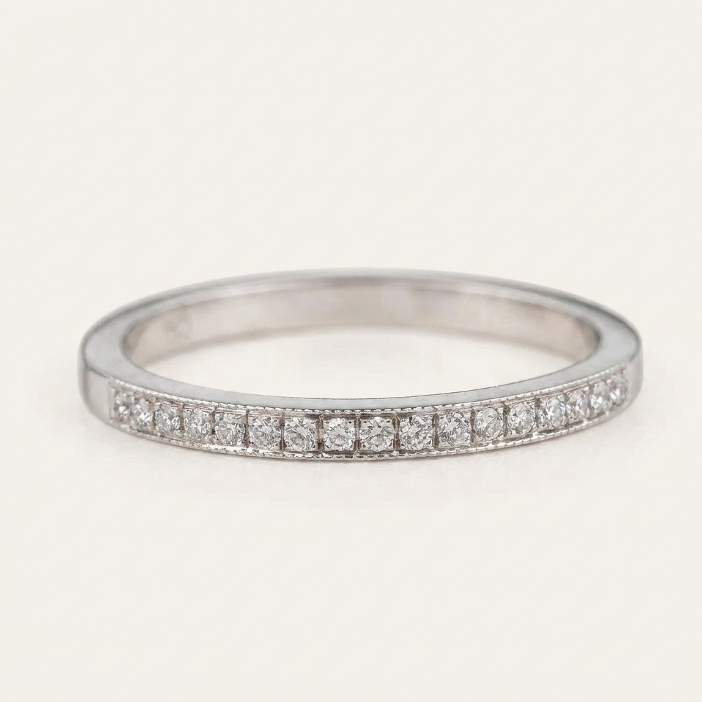 Moissanite 0.20 CT Round Cut Diamond Ring (V1)