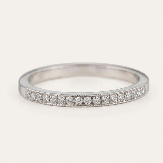 Moissanite 0.20 CT Round Cut Diamond Ring (V1)