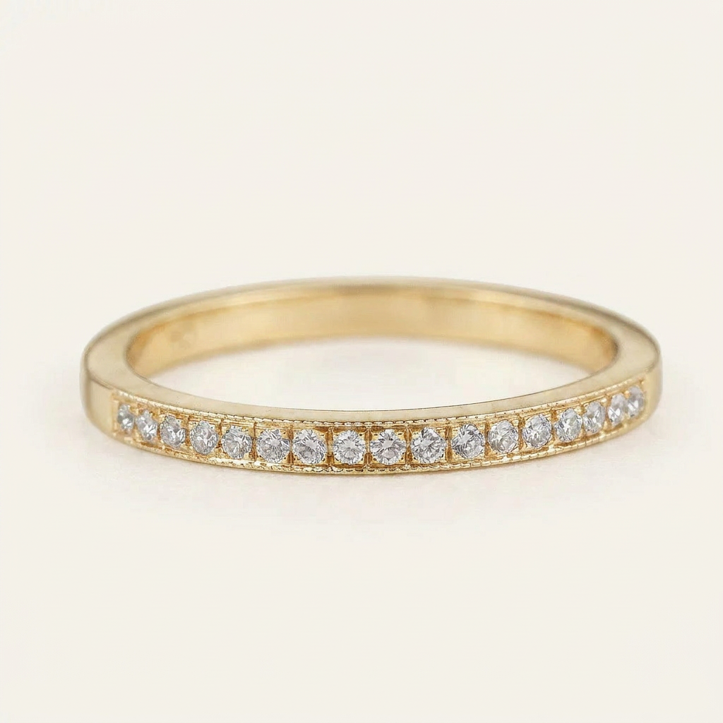 Moissanite 0.20 CT Round Cut Diamond Ring (V1)