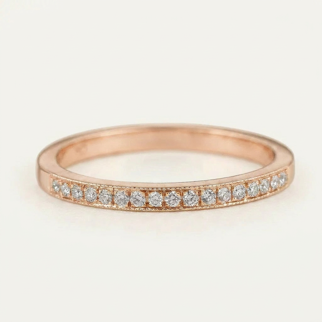Moissanite 0.20 CT Round Cut Diamond Ring (V1)