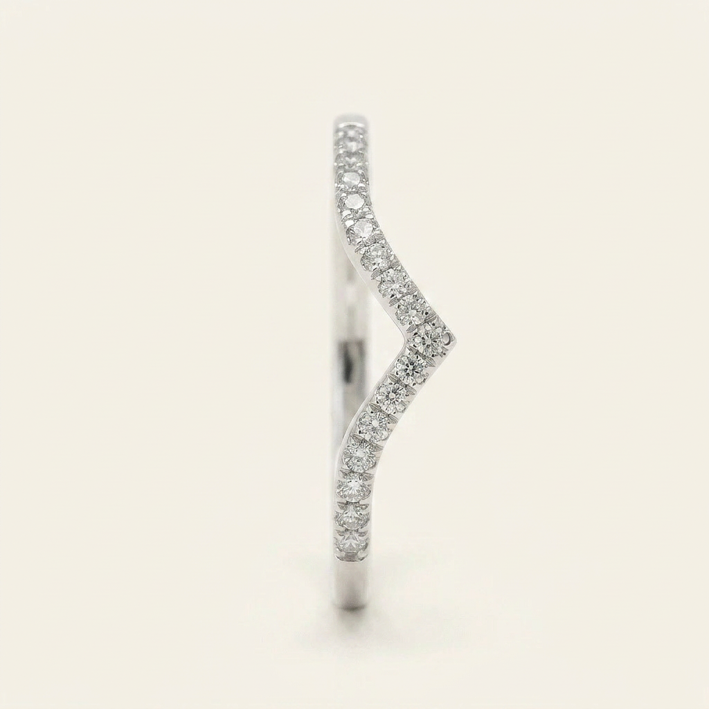 Moissanite 0.25 CT Round Cut Diamond Ring (V-Bohohippie)