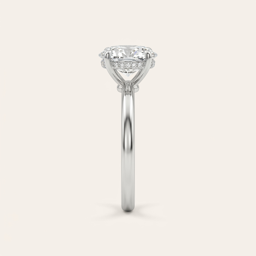 Moissanite 2.85 CT Oval Cut Diamond Solitaire Ring