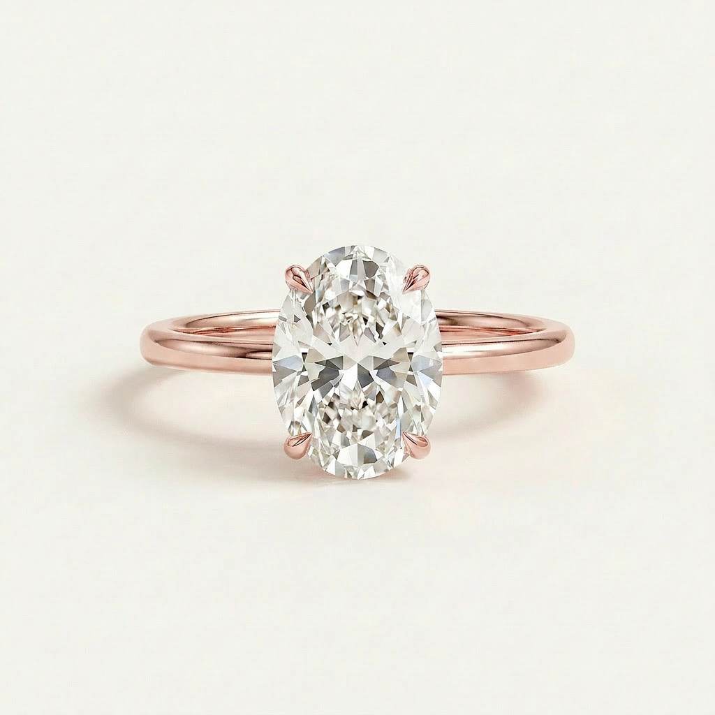 Moissanite 2.70 CT Oval Cut Diamond Solitaire Ring