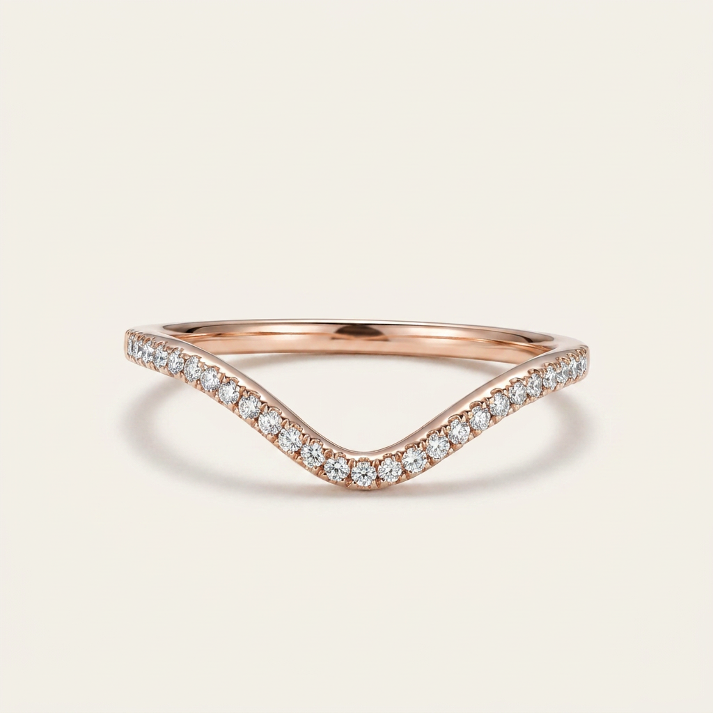 Moissanite 0.20 CT Round Cut Diamond Ring (V-Brutalist)