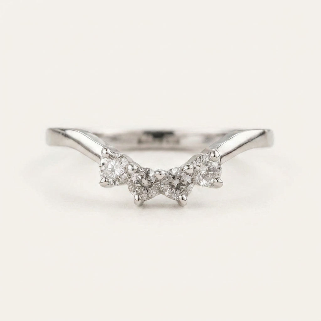 0.24 CT Round Cut Salt and Pepper Diamond Ring