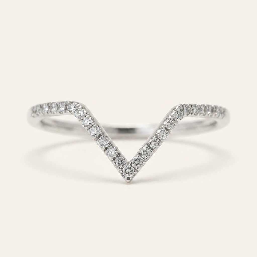 Moissanite 0.25 CT Round Cut Diamond Ring (V-Bohohippie)