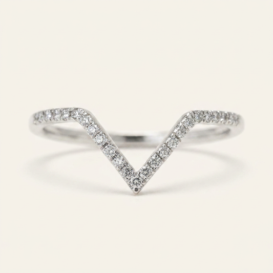 Moissanite 0.25 CT Round Cut Diamond Ring (V-Bohohippie)